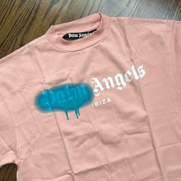 Palm Angels Sprayed Ibiza T-Shirt Size S - Picture 7 of 10
